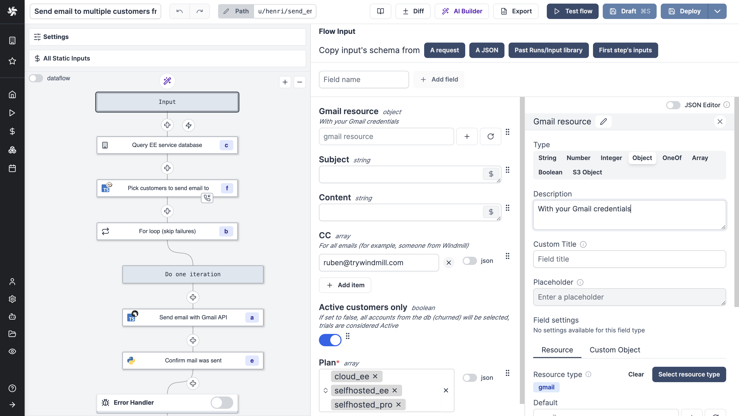 Customize inputs